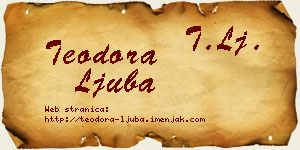 Teodora Ljuba vizit kartica